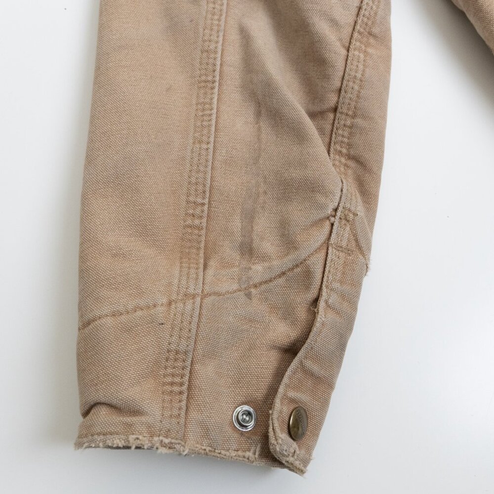 Vintage Carhartt Jacket Detroit Blanket Canvas Lined Workwear WJ097 Camel Brown - Picture 8 of 12